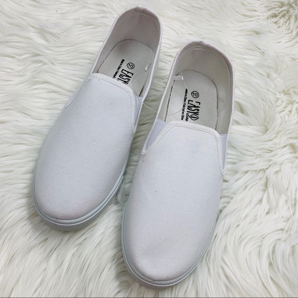 Shoes Mens White Canvas Slip On Poshmark
